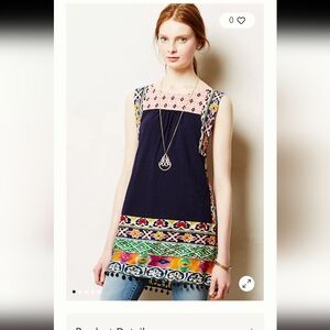 AKEMI + KIN anthropology Tinamou Stiched Tunic - Small